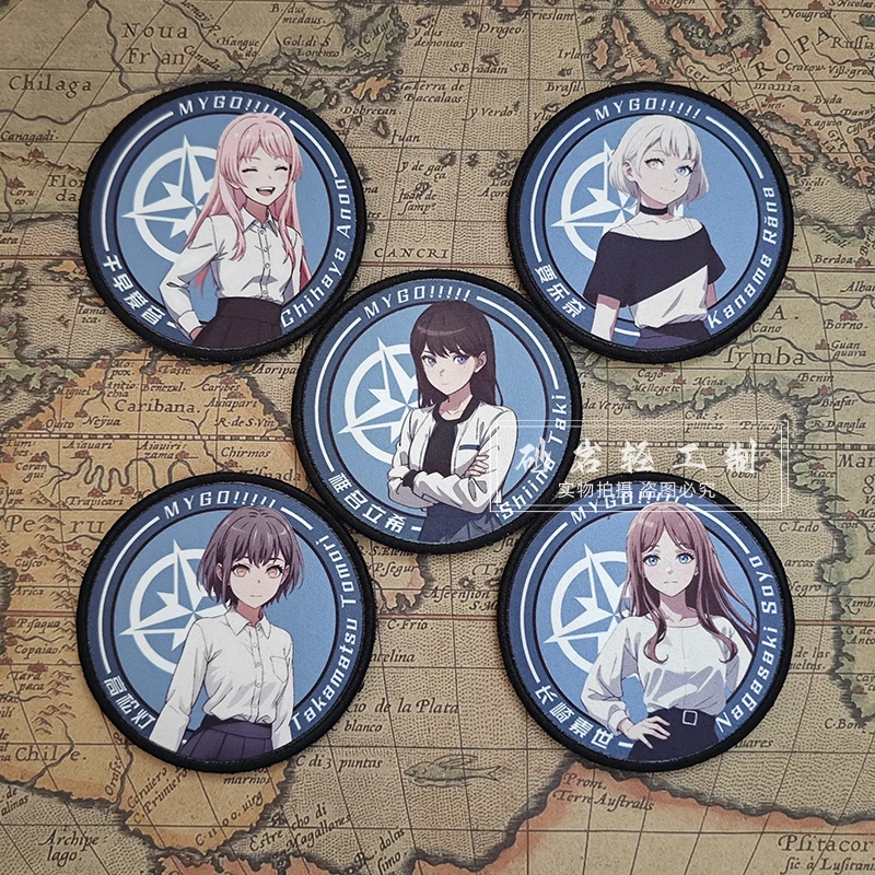 BanG Dream! It\'s MyGO!!!!! Patch Two-dimensional Anime Hook&Loop Morale Badges on Backpack DIY Decoration Sticker