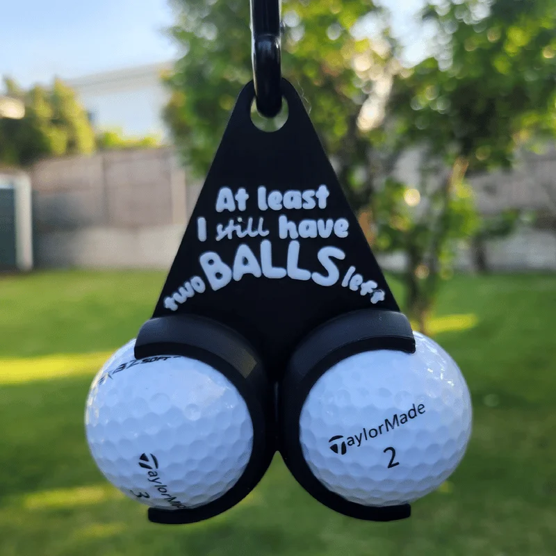 3D Printed Funny Golf Ball Holder Funny Golf Ball Holder Holds two balls Portable Golf Ball Organiser with Carabiner