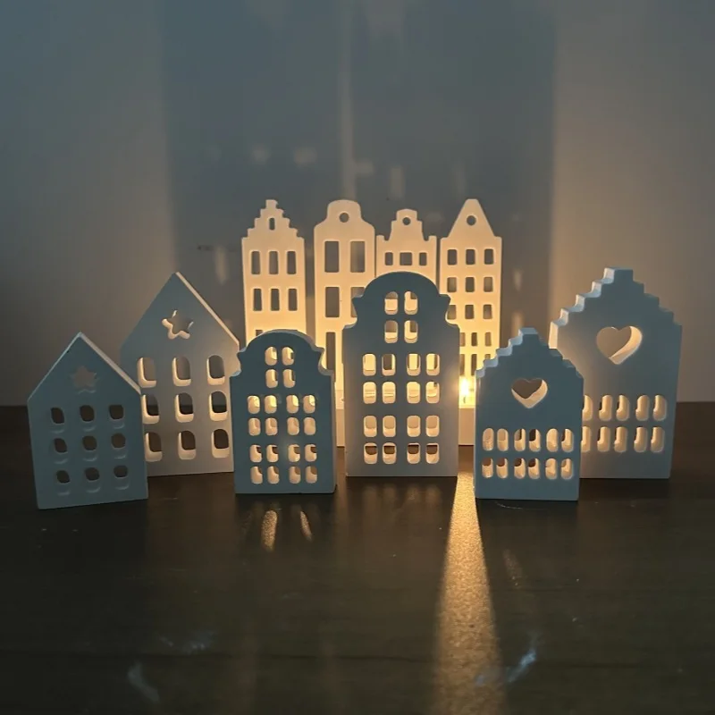 Heart House Silicone Molds Light Heart Houses Concrete Moulds Casting Molds Houses Decoration Home Resin Mold Gypsum Mould