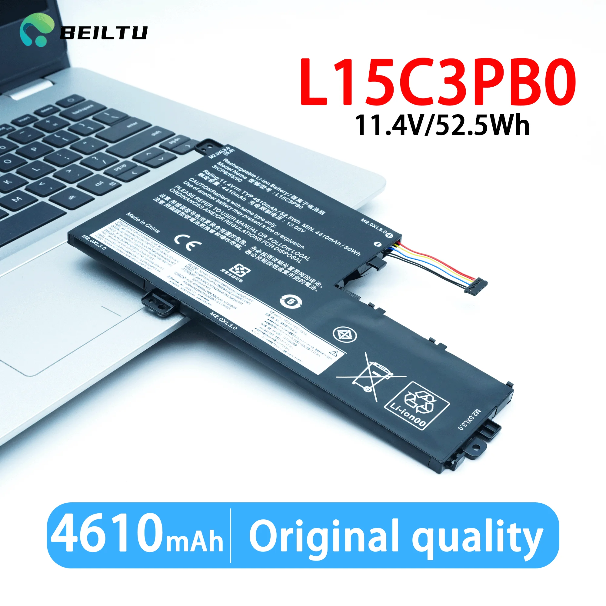 L15L3PB0 52.5Wh 노트북 배터리 Lenovo Flex 5 1470 1570 IdeaPad 320S-14IKB 320S-15ABR 320S-15AST/15IKB/15ISK와 호환 가능