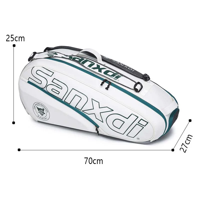 Professional 6pack Tennis Racquet Backpack SANXDI Large Capacity Badminton Squash Tennis Racket Bag Unisex Tenis Court Sport Bag