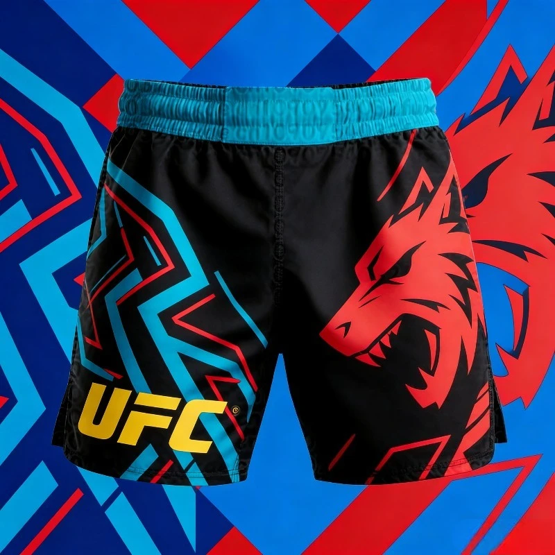 

2025-26 UFC Boxing Training Shorts New Fighting Competition Sports Men's and Women's Breathable Quick Drying Sweat Absorbing