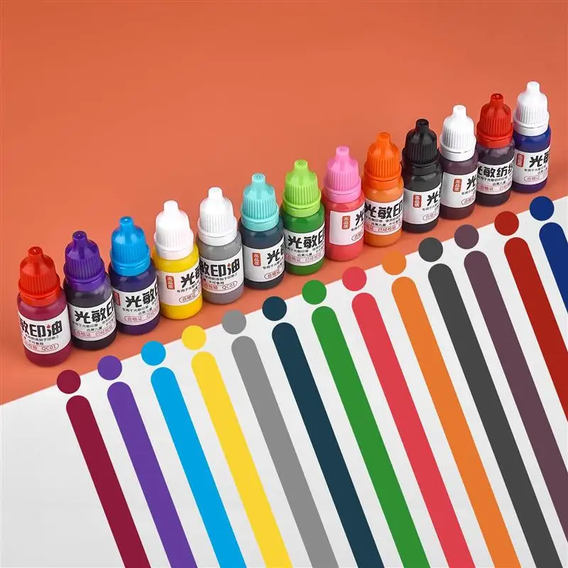 10ml Photosensitive Office Supplies Printing Oil Color Ink Official Seal Financial Stamp Clearer Office Stamp Ink Printing Oil