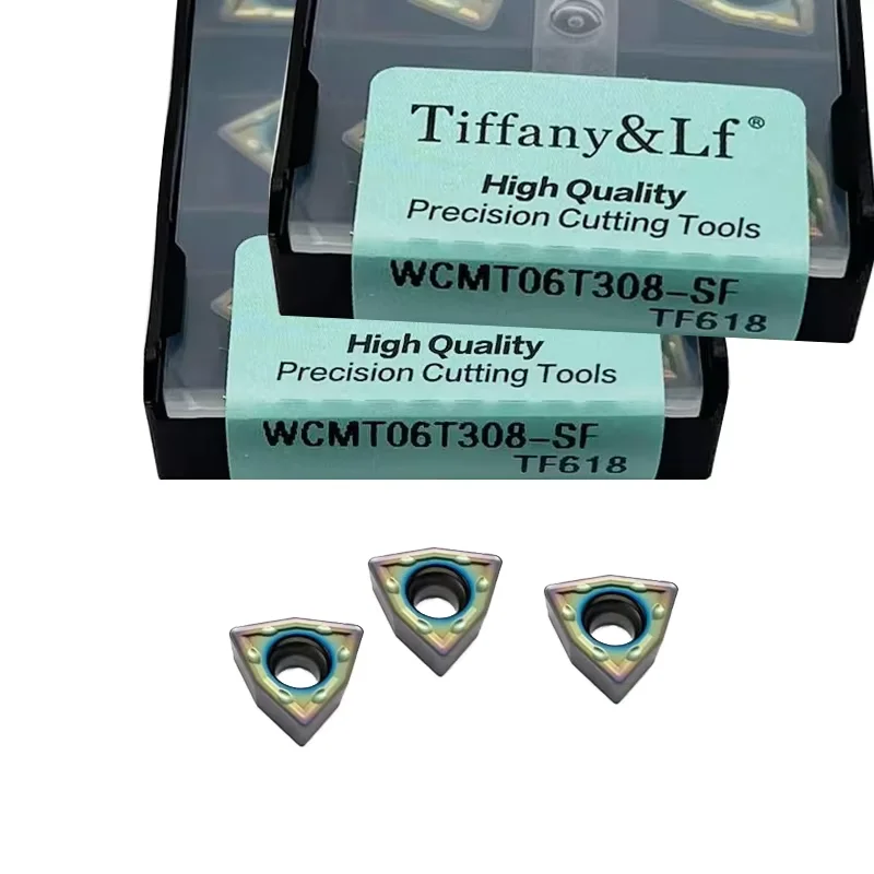 

Original DESKAR WCMX030208 WCMX040208 WCMT050308 WCMT06T308 WCMT080412 SF TF618 U-Drill Carbide Inserts CNC Lathe Turning Tool