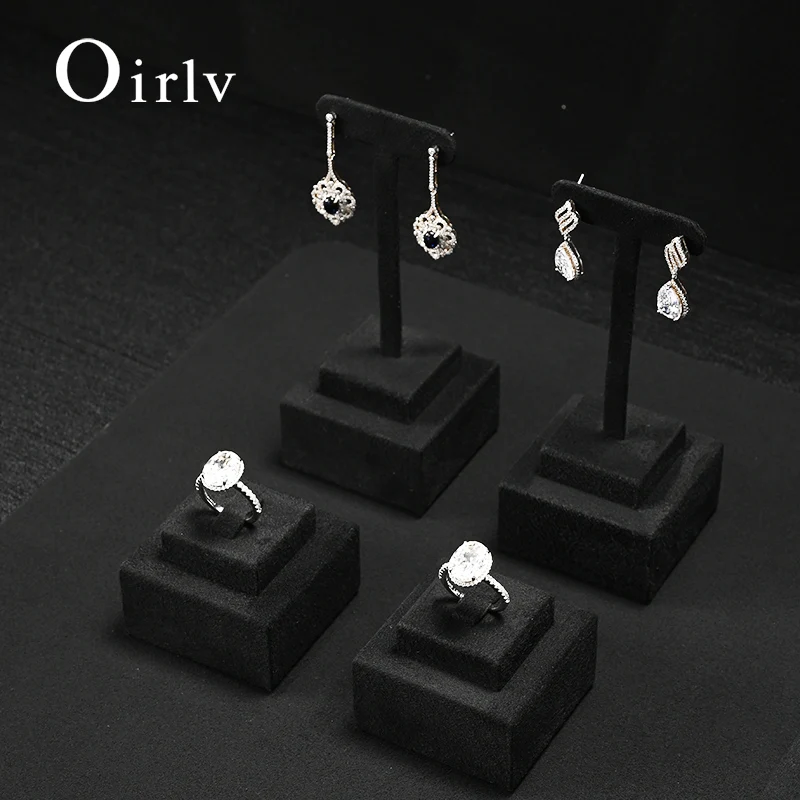 Oirlv Earrings Rings Jewelry Display Stand T-bar Rack Holder For Rings Jewelry Storage Display Props Earrings Jewelry Origanizer