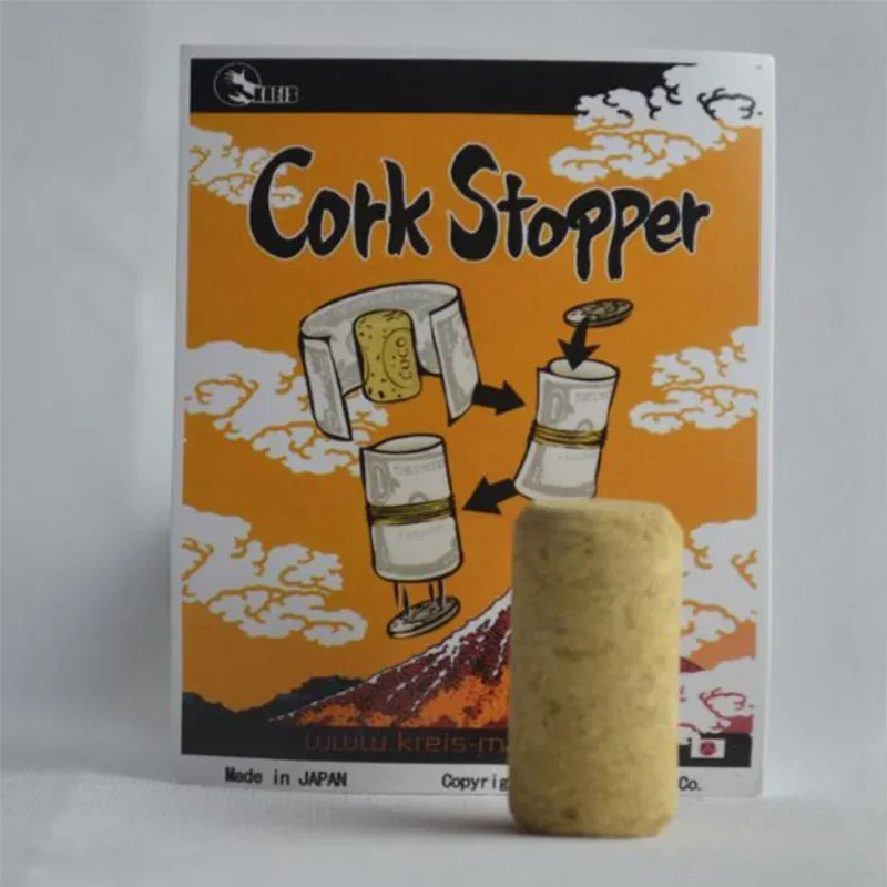 

Cork Stopper Close Up Magic Tricks Coin Penetrating The Cork Magia Magician Gimmick Props Comedy Mentalism Magic Wand Bar Street