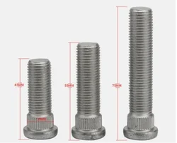 1 adet Tekerlek Göbeği Spline Cıvata Vidası M14x1.5 |   Spline Çapı 15,5 mm |   Uzunluk 45mm 55mm 75mm