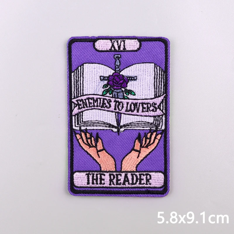 Tarot Cards Embroidered Patches On Clothes Pnk Style Patch Iron On Patches For Clothing Stickers Sewing Applique Fusible Patch