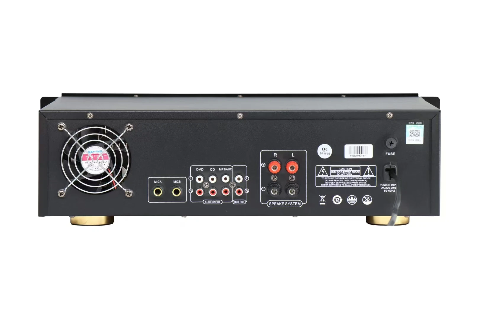 Professional  Amplifier K20 8 Metal Shell Anti-Whistle Function with Professional Power Circuit for KTV