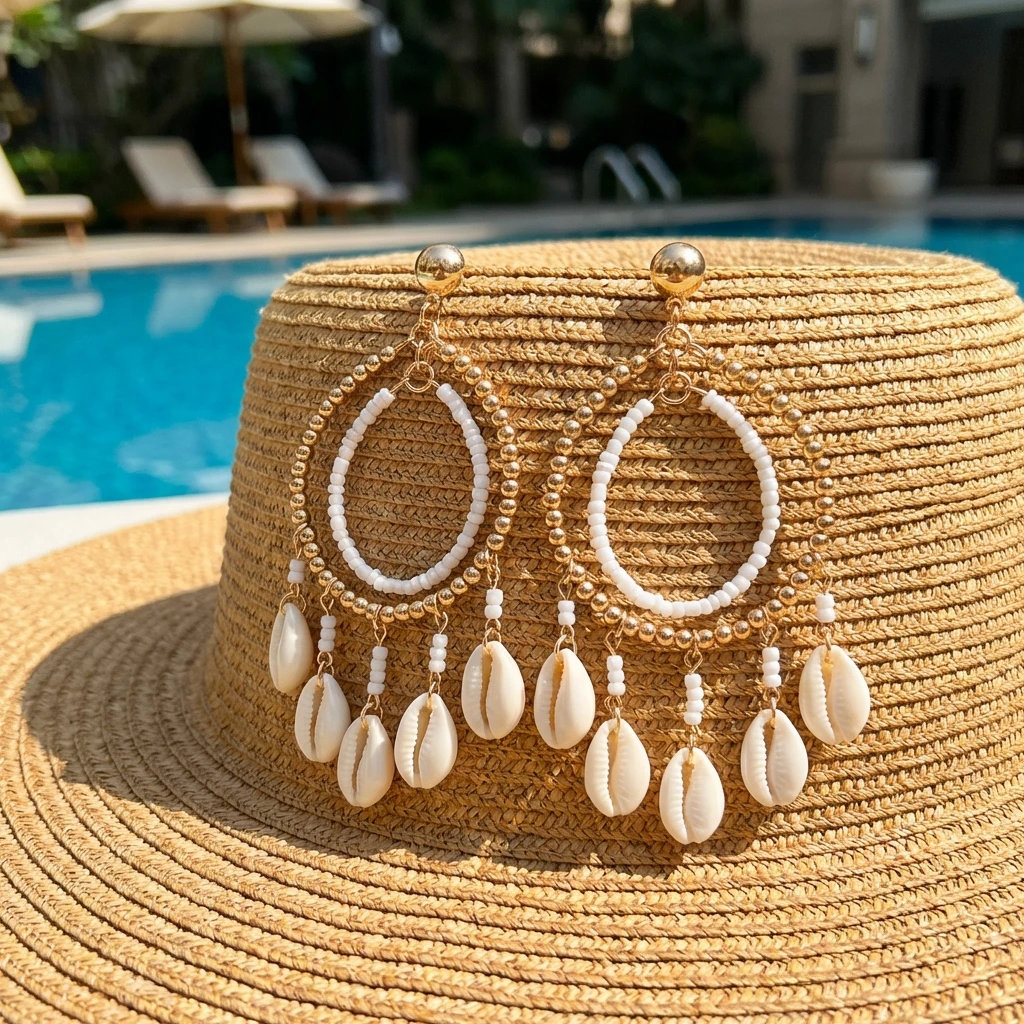 Pendientes de doble aro con fl - Ethnic Fashion Trend reseña y precio
