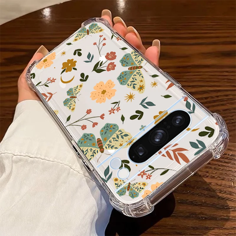P ixel 8 Pro Spring Flowers Transparent Phone Case For Google Pixel 9Pro 8A 6A 6Pro 8Pro 9 7Pro 9ProXL 7A 6 8 7 Cover