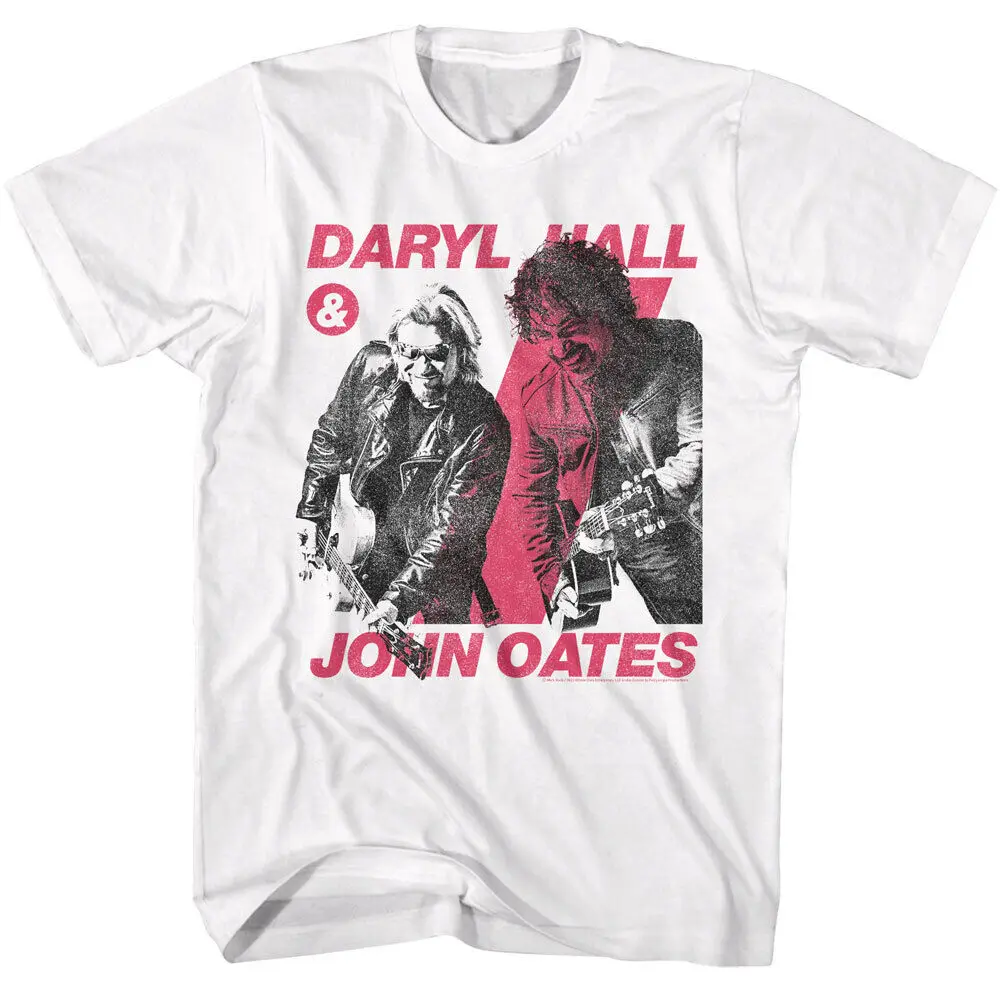 Hall & Oates Adult T-Shirt Official Official 80's Pop Rockers New White Cotton