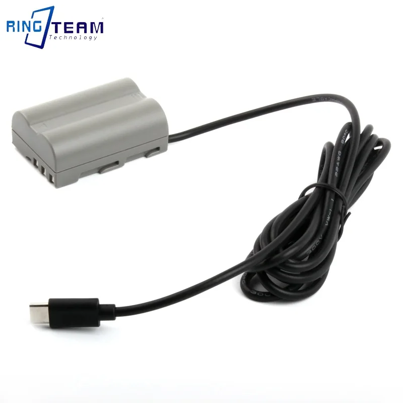 Кабель питания PD USB-C Type-C длиной 1,5 м со стандартным соединителем постоянного тока ENEL3E для камер Nikon D70 D70S D80 D90 D100 D200 D300