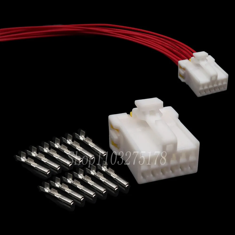 1 Set 12 Pin MG610376 Auto Cable Connector Wire Electric Plastic Housing Socket With Terminals