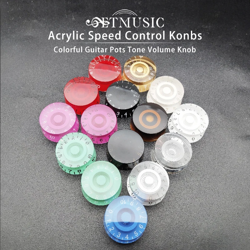 10PCS Muilty Color Plastic Speed Control Knobs for Electric Guitar Tone Volume Knobs Buttons