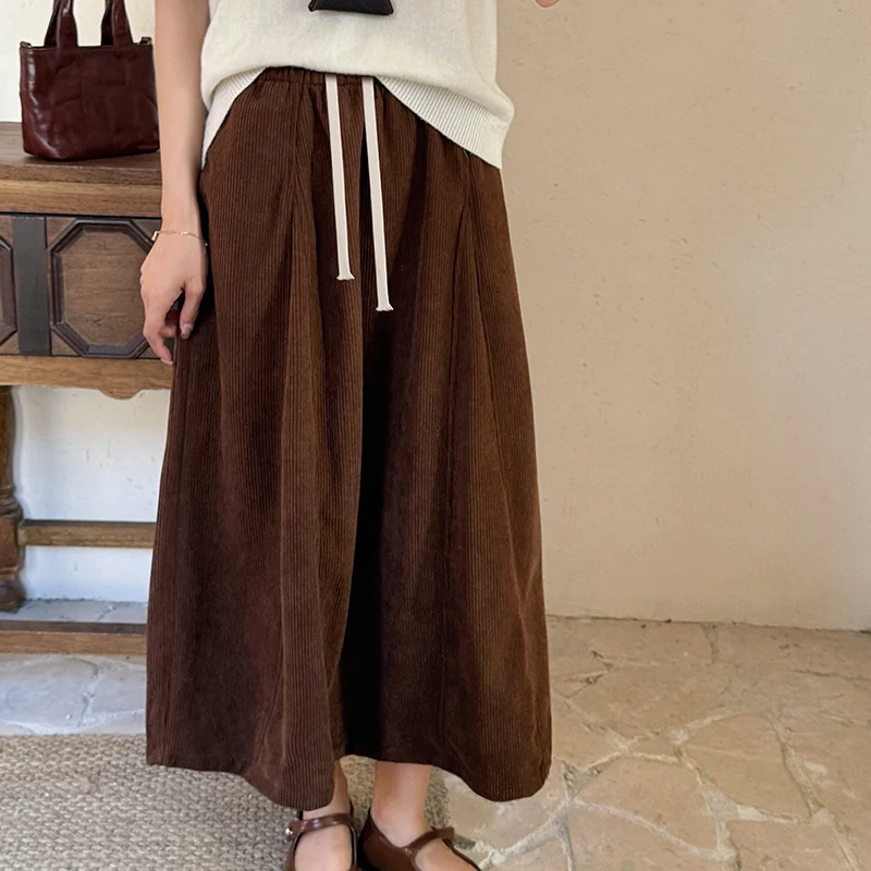 

Брюки-морковки, простые свободные повседневные брюки с эластичной резинкой на талии и шнурком на весну и осень, темпераментные утягивающие широкие брюки для поездок на работу