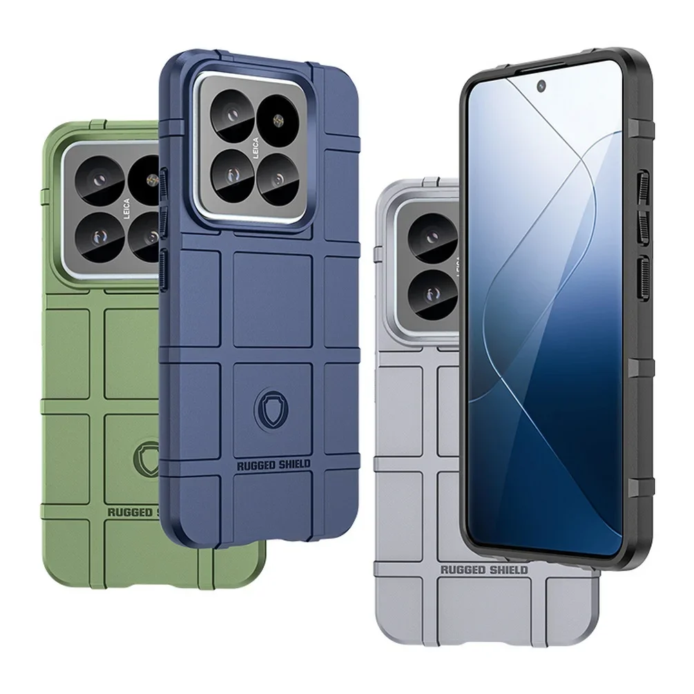 Rugged shield Rubber protect cover For Xiaomi 14 Pro 13T Pro 13 Ultra 12T Pro 12S Ultra 12 12X Mi 11T 11 10T Lite 10T Case