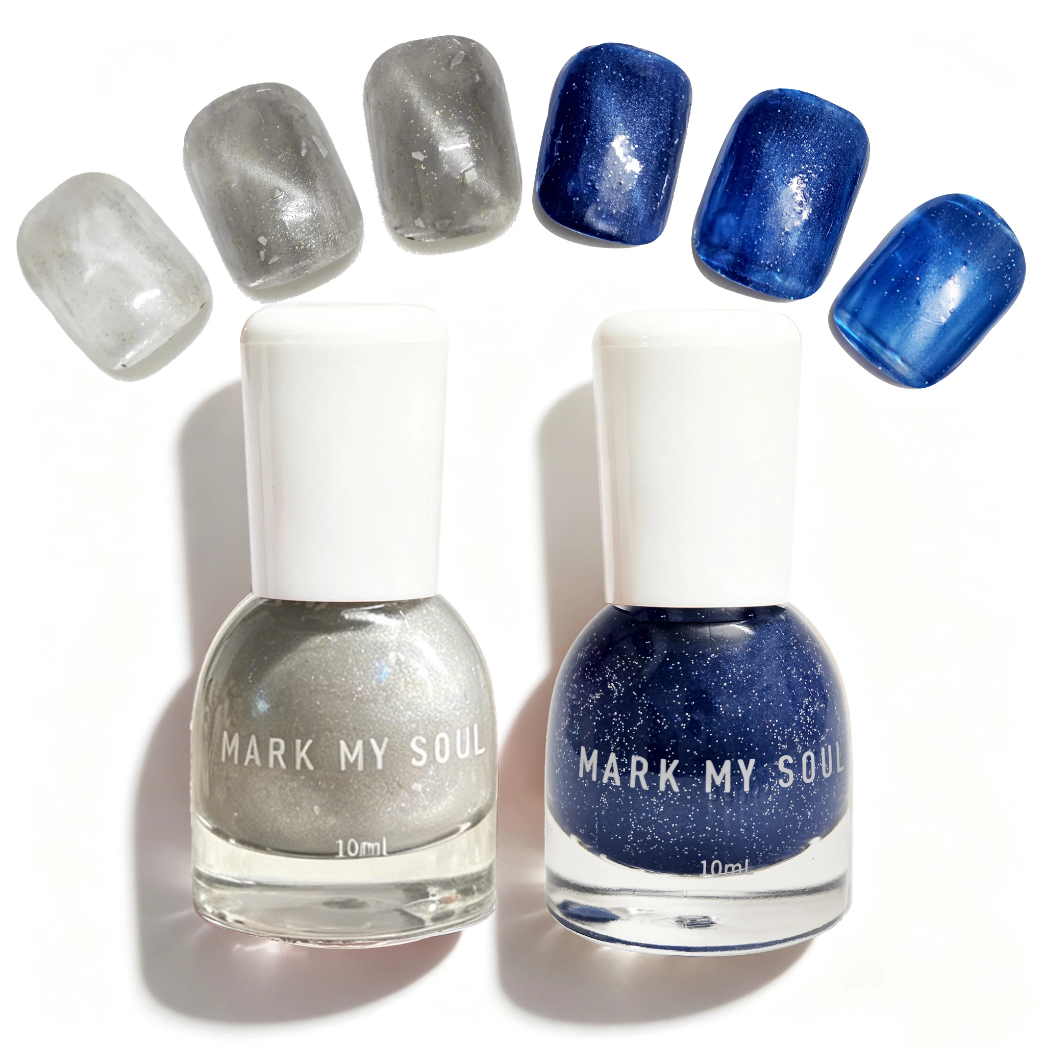 2Pcs Total 20ml MARK MY SOUL No UV Lamp Cat Eye Nail Polish Set S109/S139,Manicure Supplies