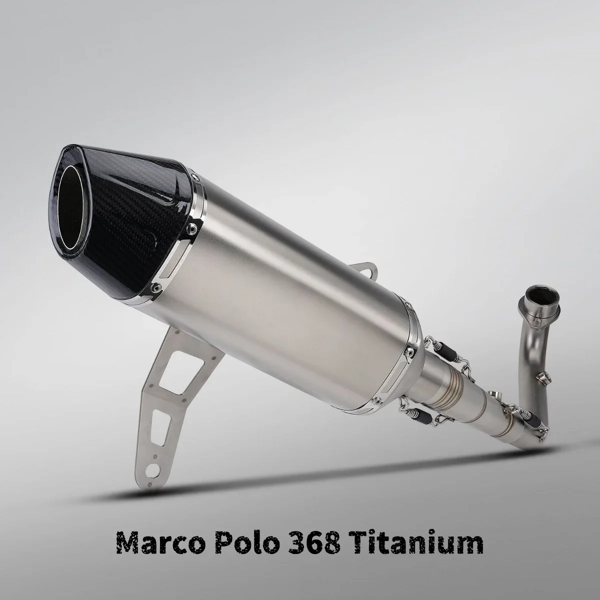 FOR AK Full Exhaust System ZONTES 368G/368E Stainless Steel Front Pipe Carbon Fiber Tail Tip Non-Destructive Modified Motorcycle
