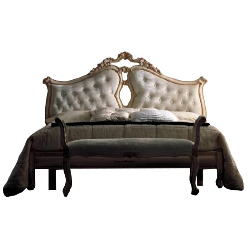 

Двуспальная кровать из массива дерева, роскошная королевская кровать в главной спальне, свадебная кровать с резным каркасом для хранения вещей