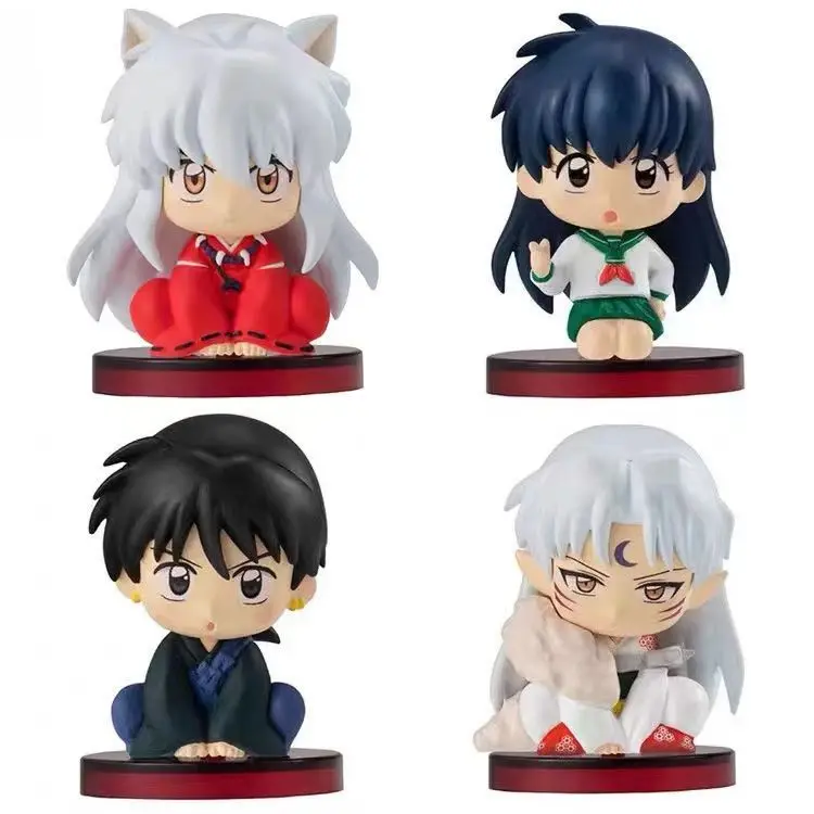 Figura Coleccionable de Inuyasha en Pose Sentada, Exquisita y Viral, Modelo de Sesshomaru, Kikyo y Kagome, Regalo para Fanáticos del Anime