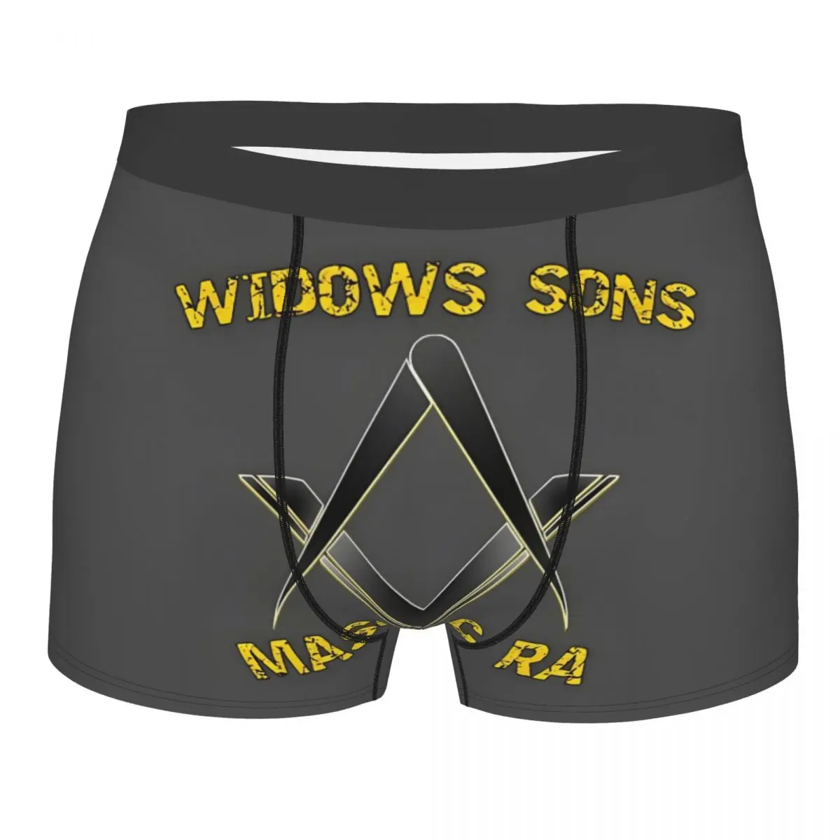 Humor Boxer Shorts Panties Men Widows Sons Masonic Mra Freemason Underwear Breathable Underpants for Male Plus Size