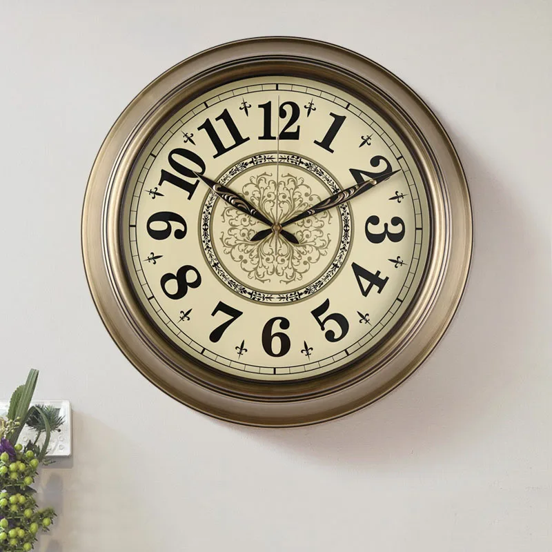 Modern Home Wall Clock Alarm Nordic Luxury Retro Wall Clock Digital House Orologio Da Parete Living Room Decoration LQQ30XP