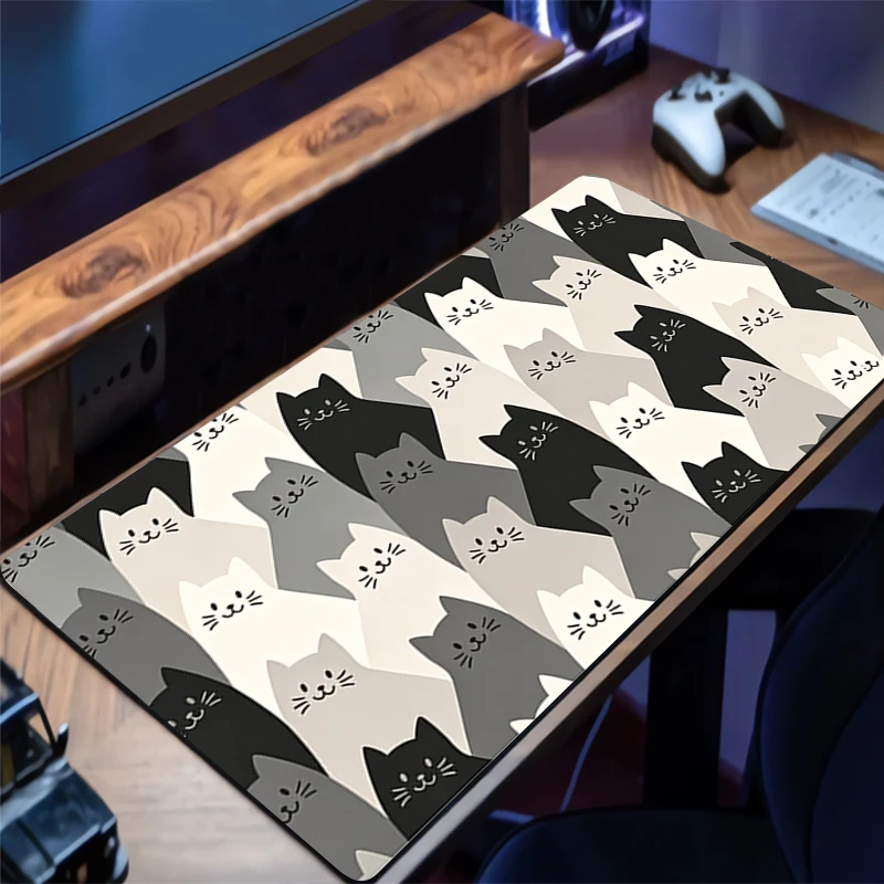 Mouse Pad cute kitten Anime Gamer Gaming Accessories Varmilo Keyboard PC Computer Desk Mat XXL Carpet durable Mousepad