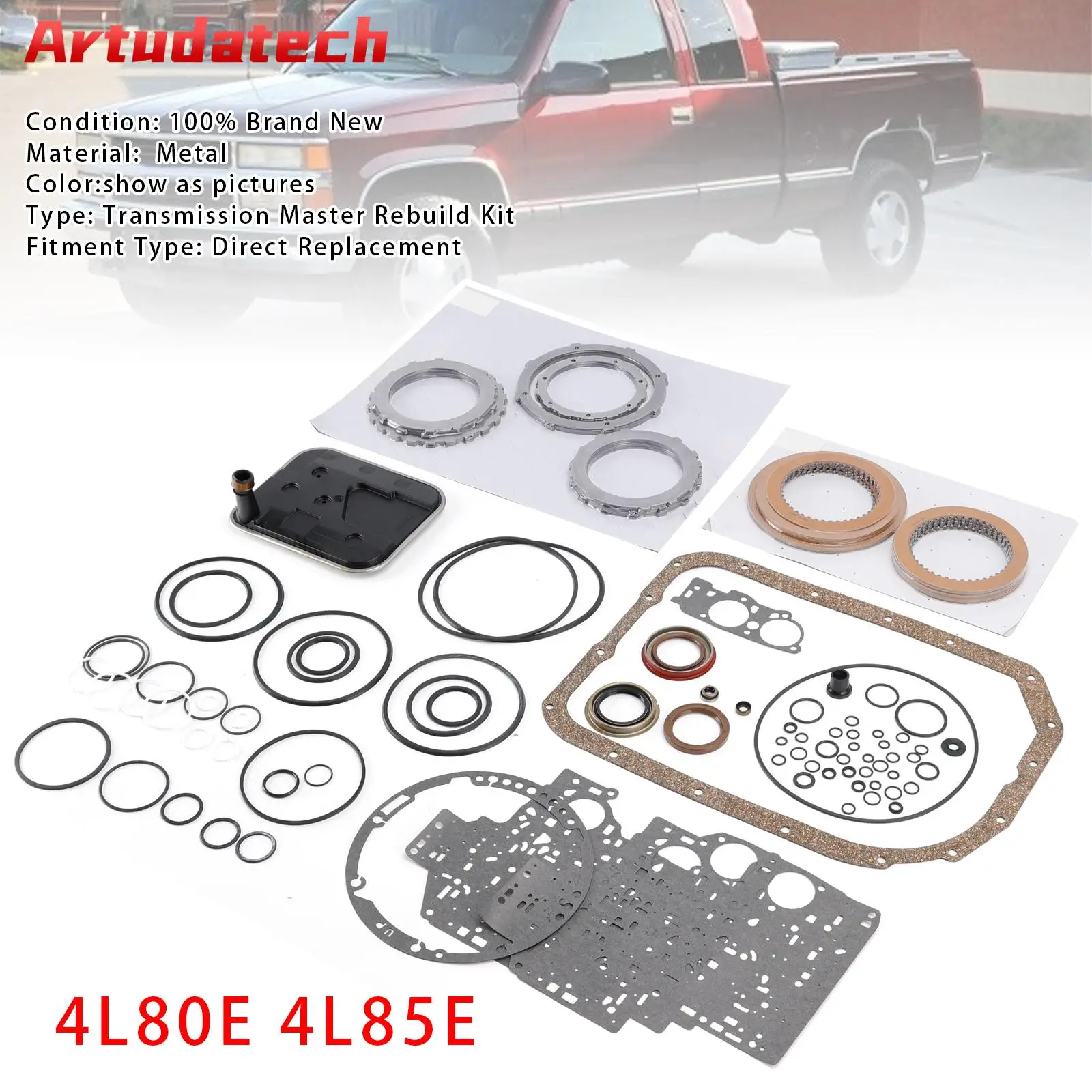 Artudatech 4L80E 4L85E Transmission Master Rebuild Kit For GM Chevy 4L80E 4L85E 1997+ Car Accessories
