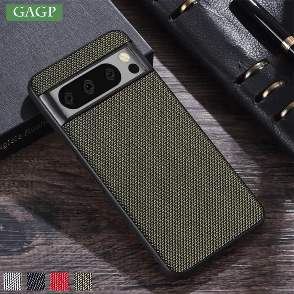 Luxury Woven Nylon Case For Google Pixel 9 8 Pro 7 6 A 8 A Lens Protection Shockpoof Bumper PC TPU For Pixel 9 XL 8 Pro Cover