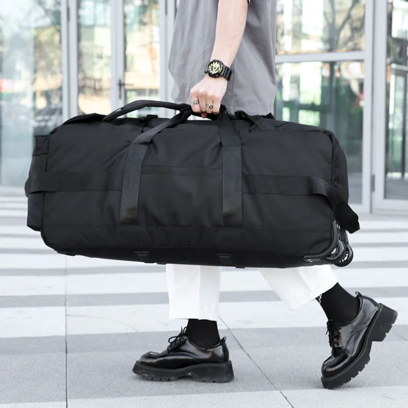 Multifunction With Wheel Travel Large Capacity Duffle Durable Simple Handbag Luggage Suitcase Wheeled Backpack Rolling Suitcase