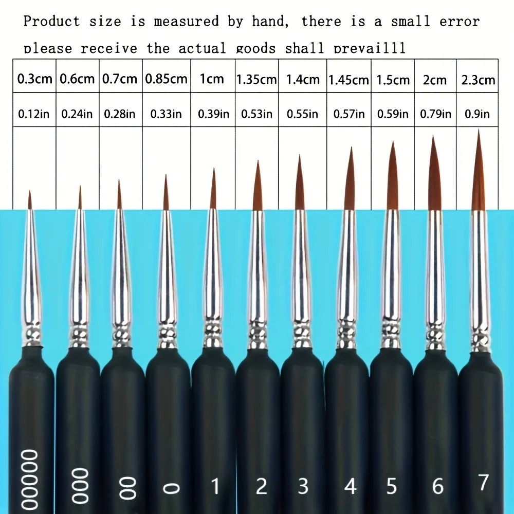 

Набор профессиональных кистей для рисования тонких линий, 11/22 шт. - Рекомендовано профессионалами, подходит для акварели, гончарных работ, масляной живописи.