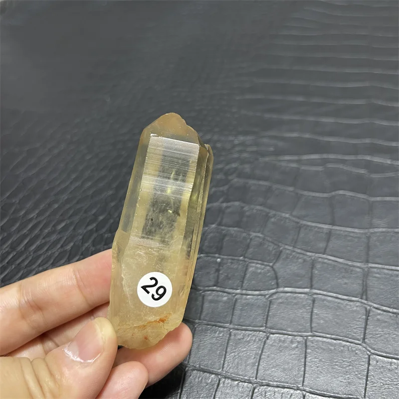 Hot for sale!Natural yellow crystal wand point crystal smoky topaz point reiki healing as a gift view 3