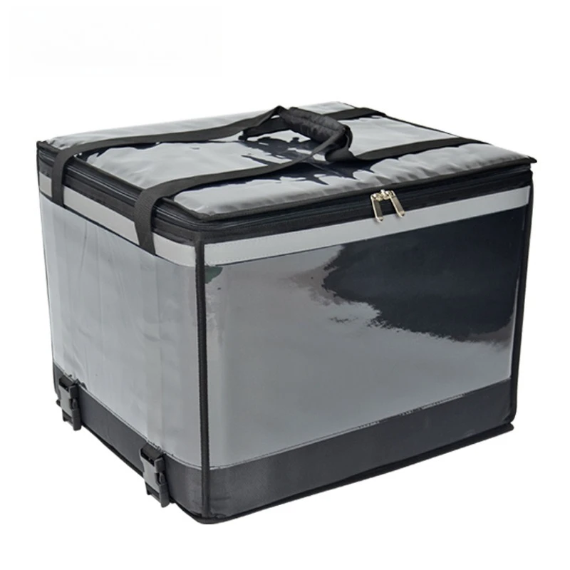 Large capacity double shoulder Oxford cloth takeaway incubator Aluminum foil fresh and cold outdoor cold chain distribution box