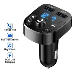 Car Mp3 Player Dual Usb Fast Charger Fm BT Receiver Bluetooth-Compatible 5.0 Fm Transmitter Usb Flash Drive Plug Car Kit