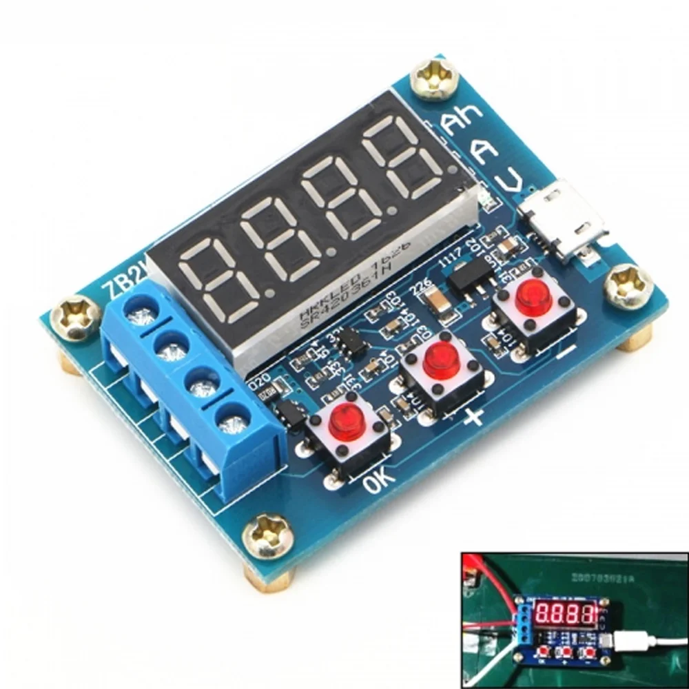 

Digital Display Battery Capacity Tester Module External Load Discharge 18650 Lithium Battery Capacity Meter Discharge Tester