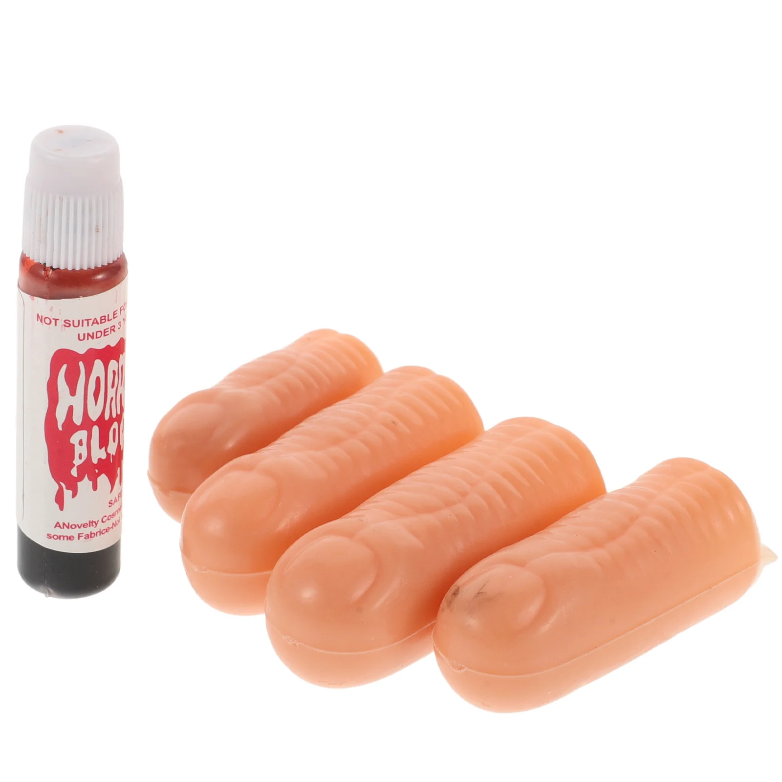 

4 шт., набор для макияжа с искусственной кровой, реалистичные суставы пальцев на Хэллоуин, реквизит для косплея, специальные эффекты, искусственная кровь для лица, краска для тела