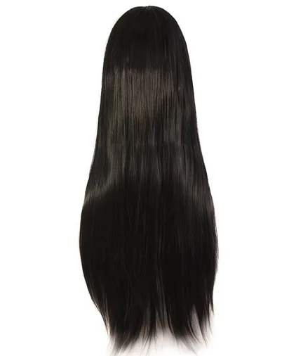 32" 80cm Long Straight Anime Costume Cosplay Wig Party Wig Black for Women Heat Resistant Synthetic Hair Costume Party