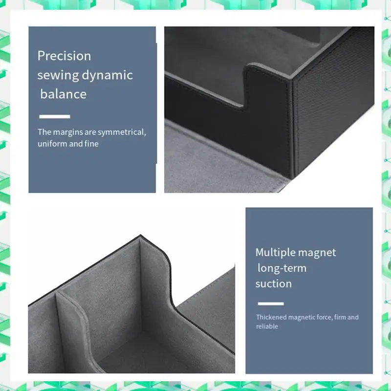 

3C Electron 1 PCS 1800+ Card Deck Case For Trading Cards Top Side-Loading Deck Case Game Cards Box Black+Gray,1 PCS 1800+ Card D