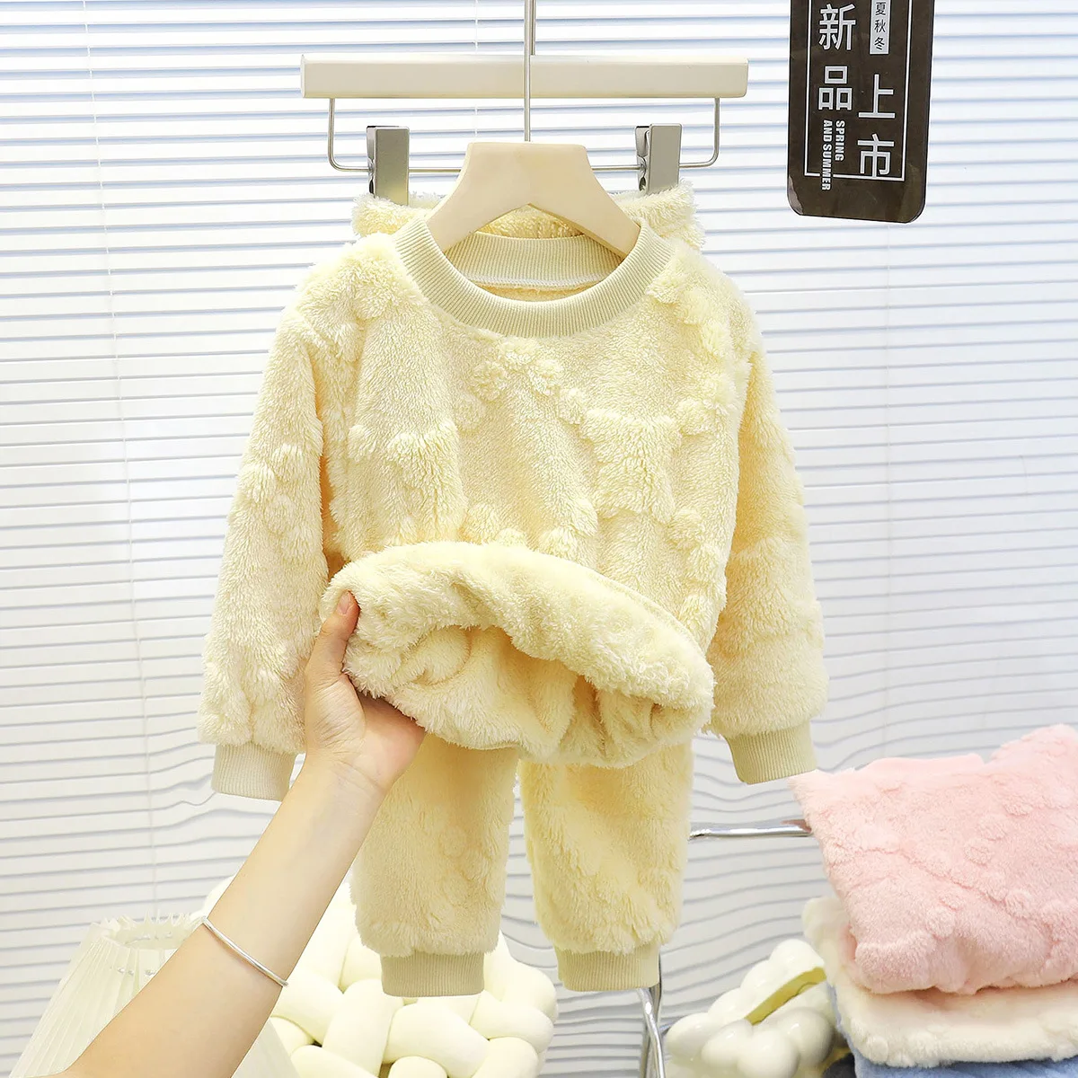 جديد الخريف الشتاء ملابس خاصة الدفء الفانيلا الأطفال منامة مجموعة طويلة الأكمام ملابس المنزل ل 3 ~ 8 سنة الفتيان والفتيات