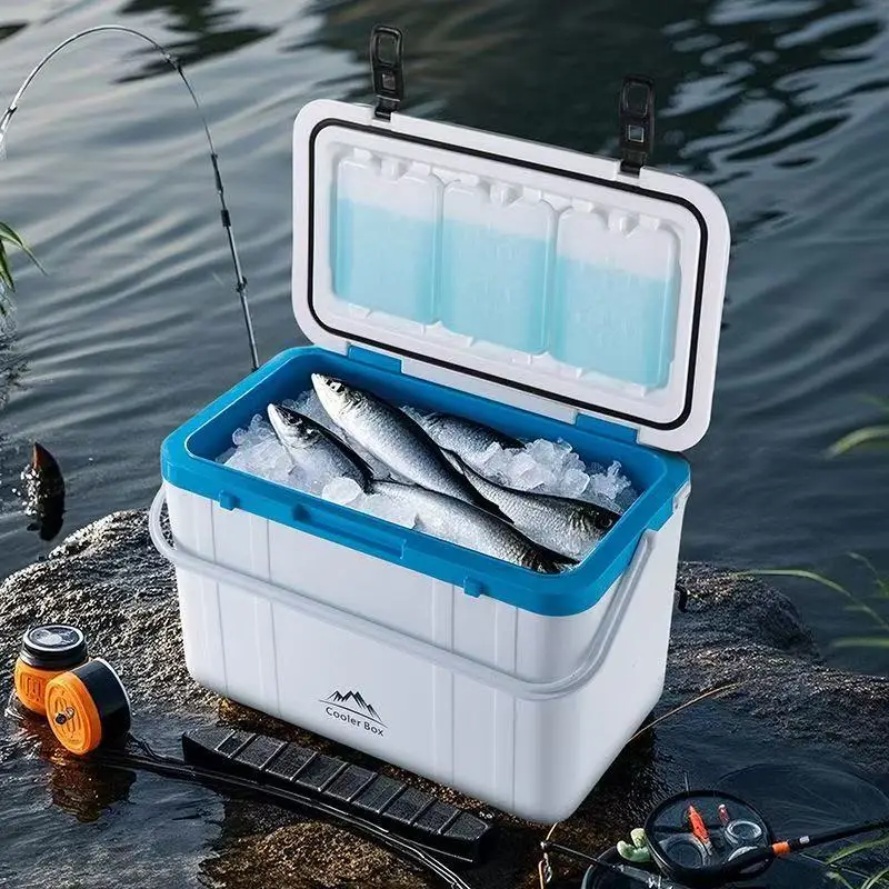 

Ящик-холодильник для рыбалки Ящик для рыболовных снастей Открытый резервуар для воды Пояс для хранения рыбы Портативный 20/36 литров, 10-часовая долгосрочная изоляция