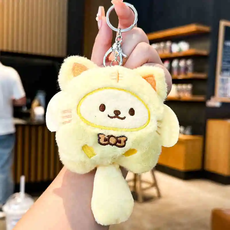 Nieuwe Vis Pluche Sleutelhanger Cartoon Sanrio Pluche Cinnamoroll Pompompurin Cartoon Anime Hanger Kawaii Bag Decor Kid Girl
