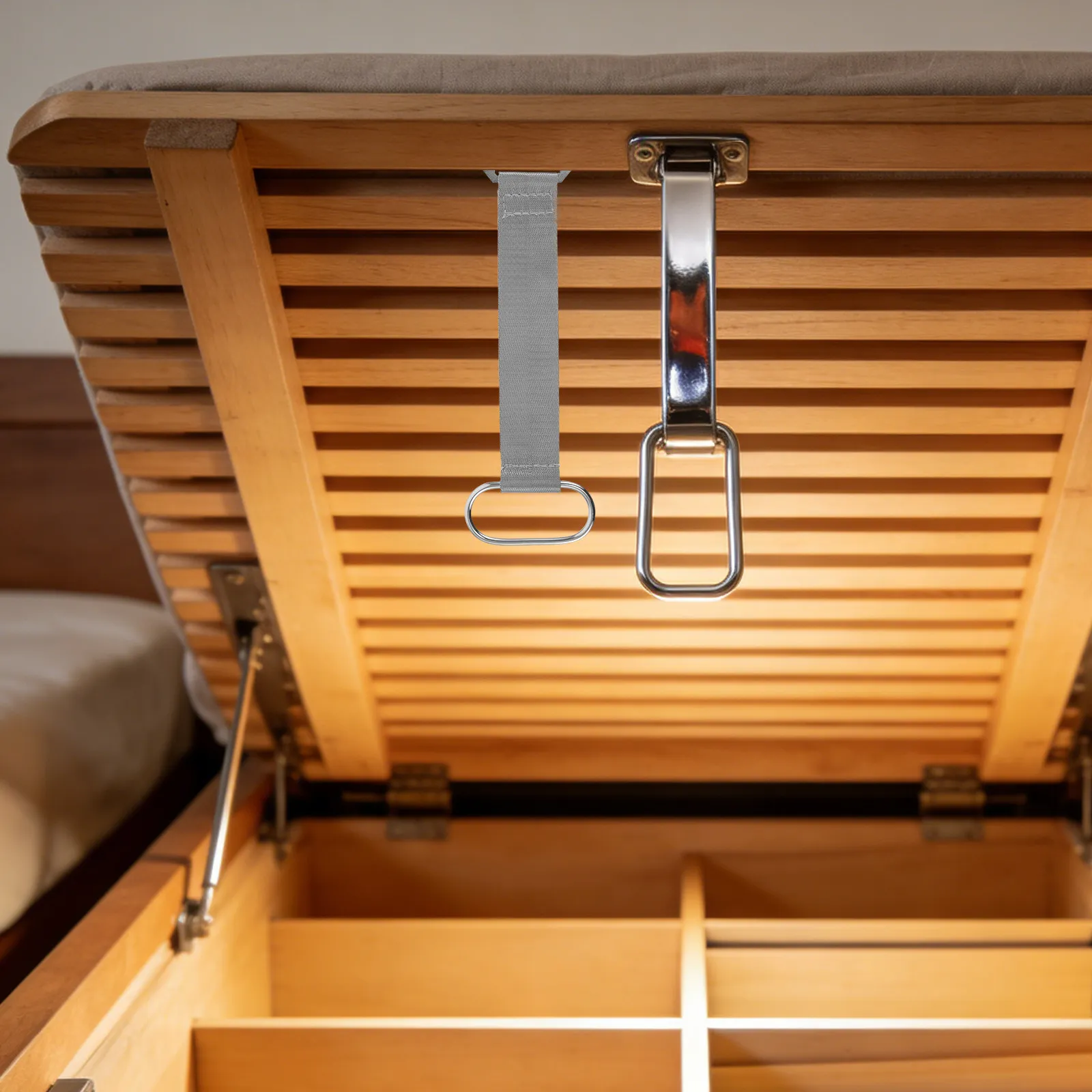 Heavy Duty Storage Bed Thick Polyester Webbing Lifting Handle for Ottoman Mattress Pull Loop Bed Opening Pull Strap