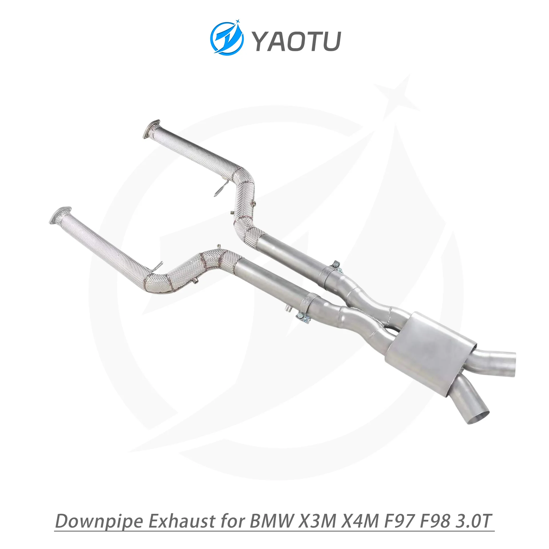 YT OEM 304 Stainless Steel Performance Racing Exhaust Pipes Equal Length Mid Pipe forX3M X4M F97 F98 3.0T Cars