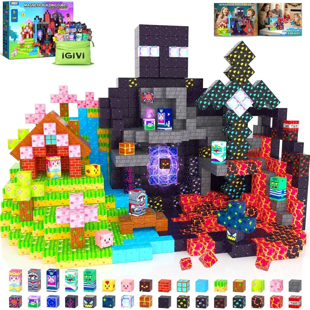 

Magnetic Building Blocks - Mine Magnet World Set for Kids 3-12, STEM Toys for Toddlers, Birthday Gifts for Boys & Girls