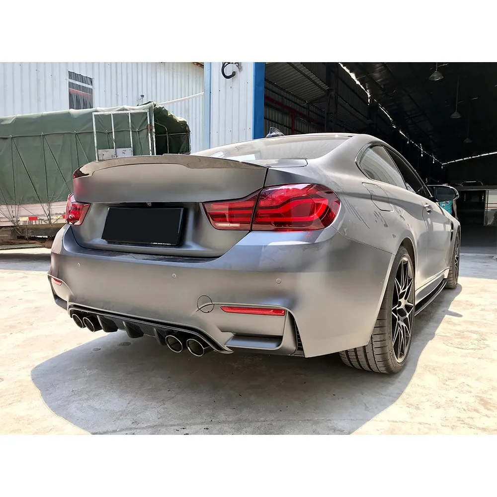 

For M3 M4 Dry Carbon Fiber Rear Bumper Diffuser Lip Spoiler for BMW 3 4 Series F80 M3 F82 F83 M4 2014-2019 FRP Diffuser