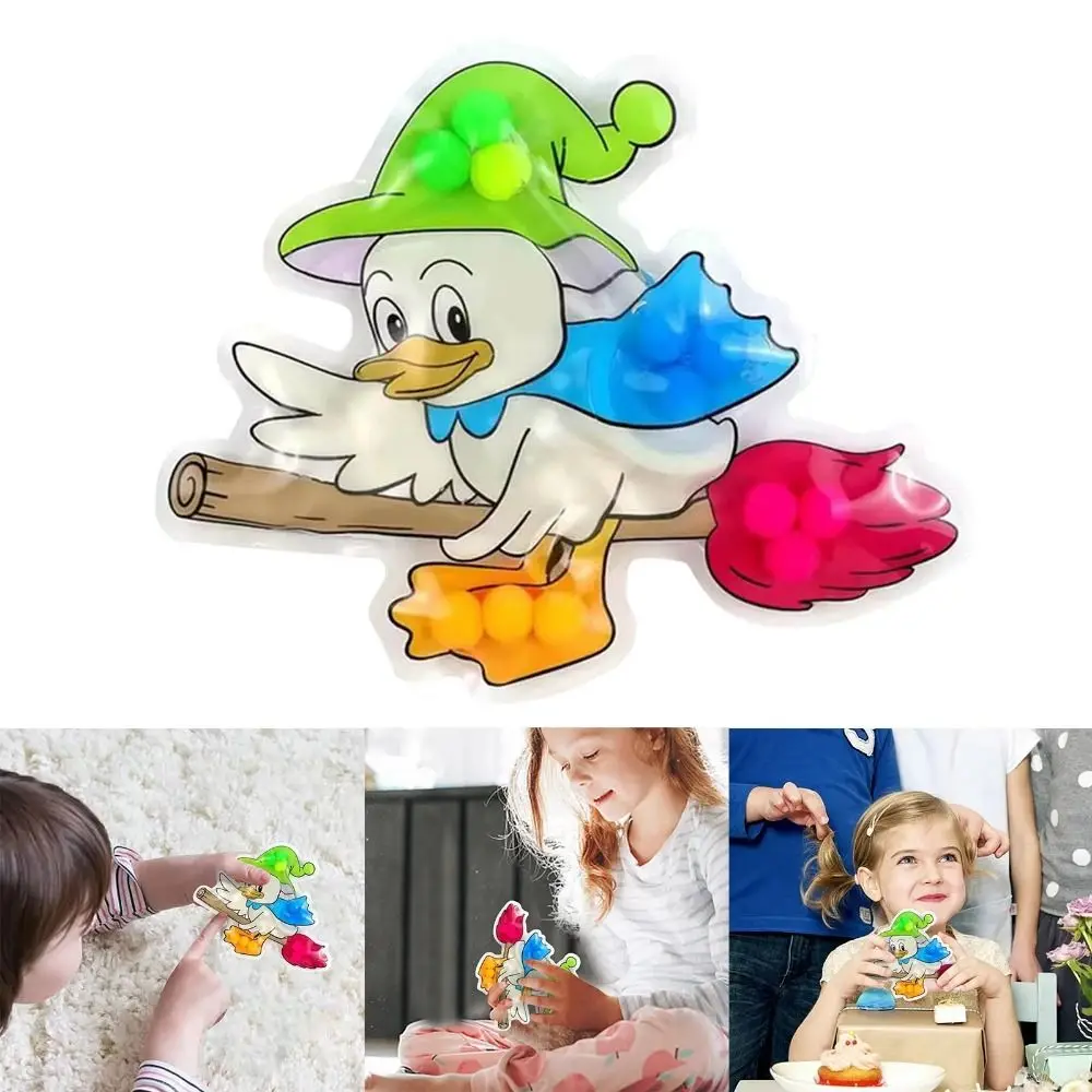Tapete dobrável pato squeeze brinquedo classificação de cores dos desenhos animados pato beliscar brinquedos macio colorido pato brinquedo mini ornamentos