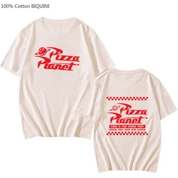 Pizza planety służby w twoim lokalnej gromady gwiazd list T-shirt z nadrukiem męskie 100% bawełniane koszulki z dekoltem w kształcie litery 