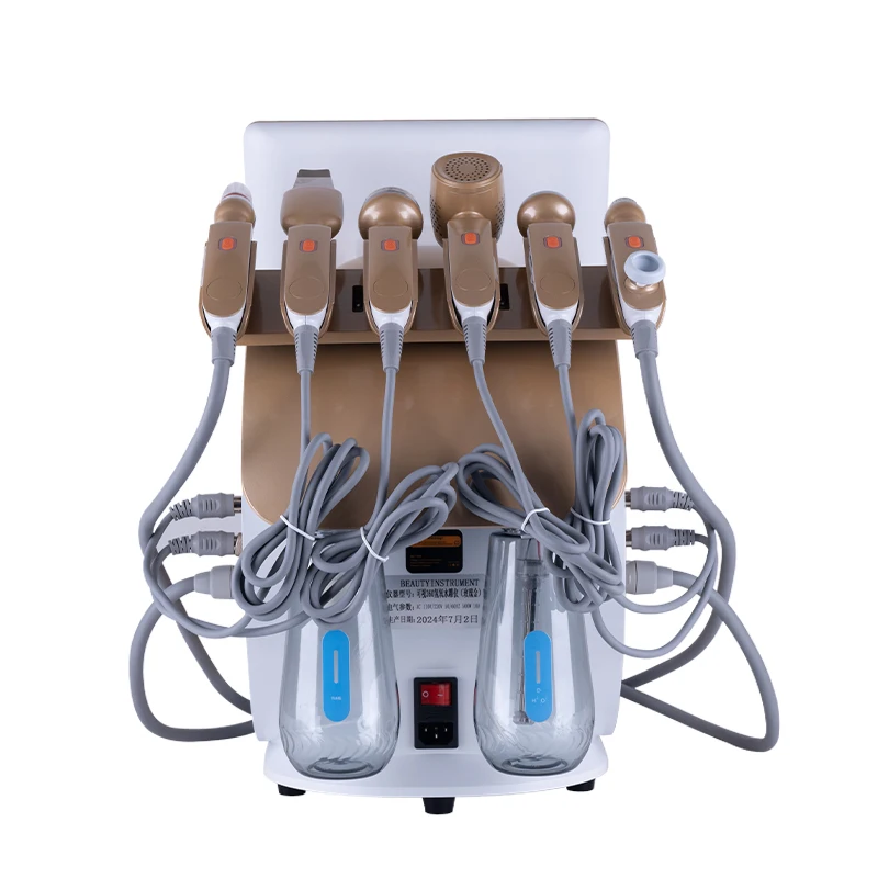 6-IN-1 360 Visual Hydrogen Oxygen Facial Care Water Dermabrasion Machine Anti-Aging Wrinkle Reduction Shrink Pores Deep Cleaning