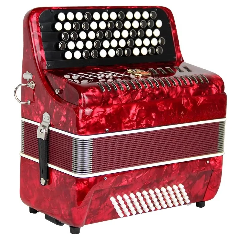 Best Product Diatonic Surface Celluloid 62 Keys 60 Bass Keyboard Accordion